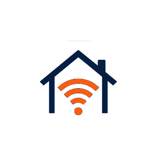 WiFi Therapist secondary house and Wi-Fi logo